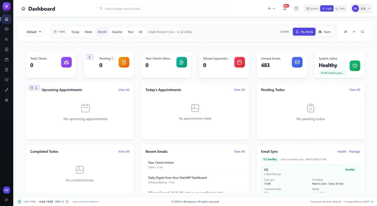 u-workspace-emails